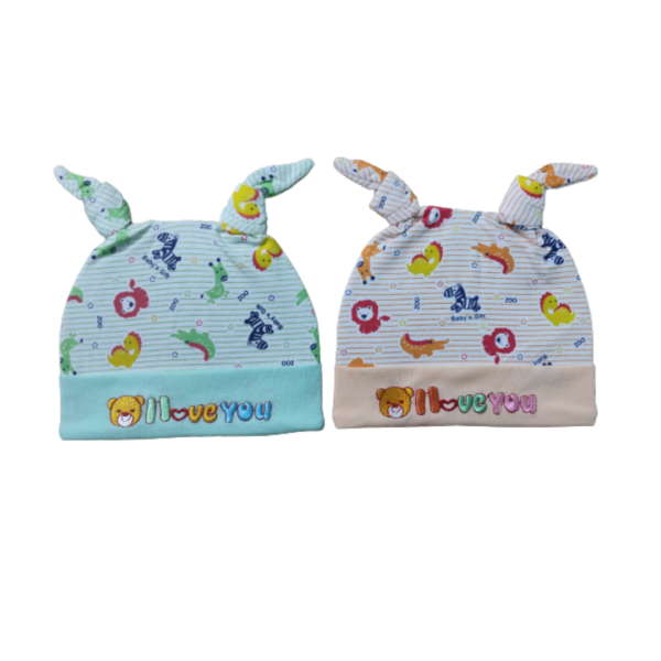 Trendy Baby Caps - Set of 2 (0 to 6 Months)