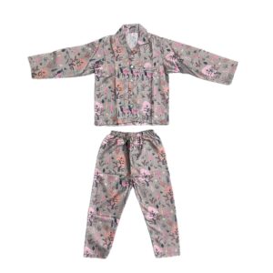 Baby Night Suit - Gray Pink