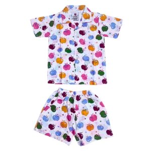 Baby night suit white - Half Sleeves Dress