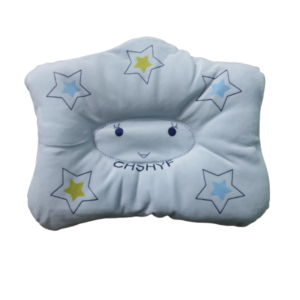 Comfortable Velvet Baby Pillow 0 to 6 months-Blue