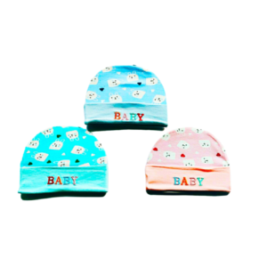 Baby Cap Set - Set of 3  (0 to 6 Months)