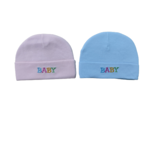 New Born Baby Caps - Set of 2 (0 to 6 Months)