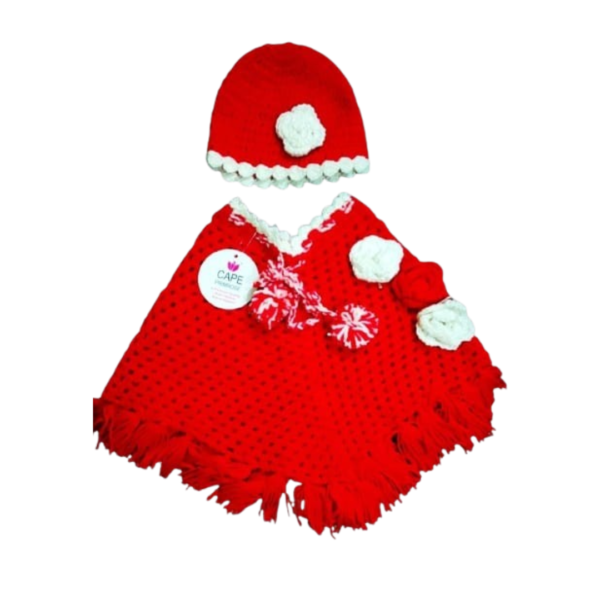 Kids Woolen poncho crochet pattern- 1 to 2 years